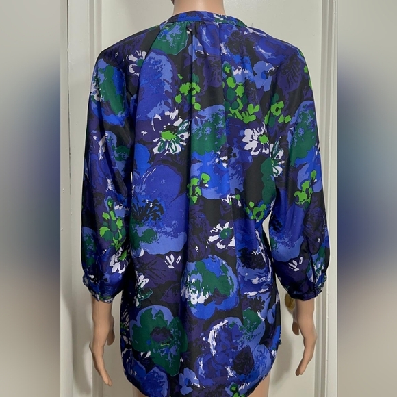 "Isaac Mizrahi Jeans Women’s Blouse S Fancy Floral Print Button Front - Picture 2 of 7
